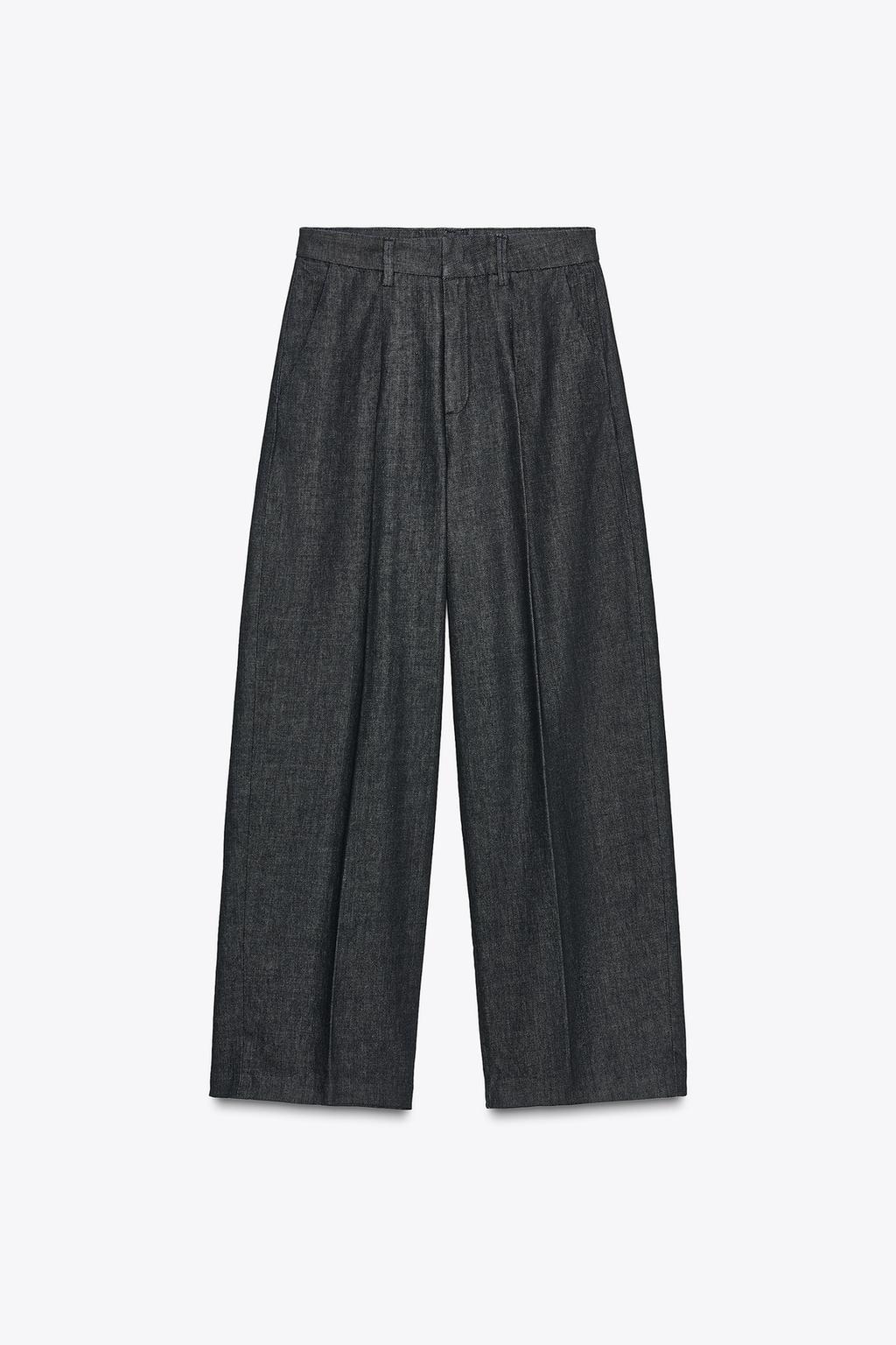 ДЖИНСОВЫЕ БРЮКИ С ЗАЩИПАМИ — ZW COLLECTION