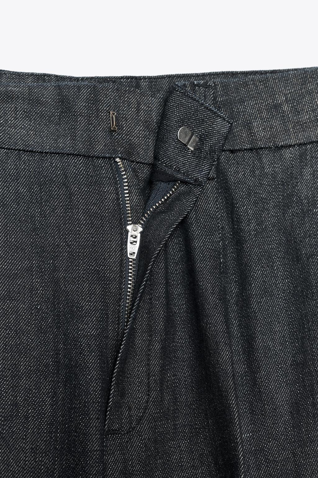 ДЖИНСОВЫЕ БРЮКИ С ЗАЩИПАМИ — ZW COLLECTION