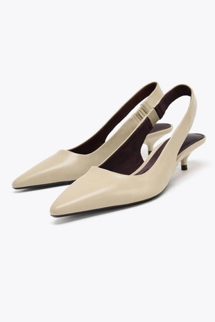 Туфли-мюли на тонком среднем каблуке- Заказать в России
