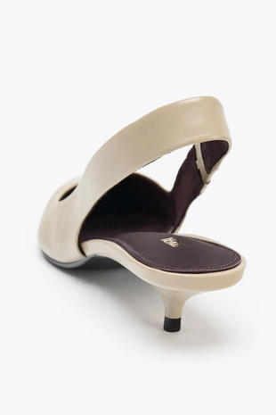 Туфли-мюли на тонком среднем каблуке- Заказать в России