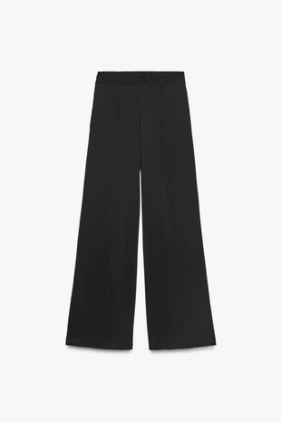 Брюки с защипами из текучей ткани — ZW COLLECTION- Заказать в России