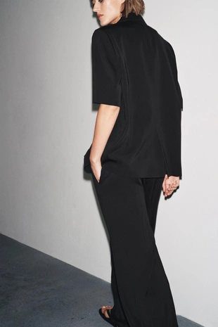 Black | 2922/242/800 - Zara Блейзер с короткими рукавами — ZW COLLECTION