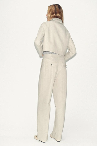 Прямые брюки с декоративной строчкой- Заказать в России