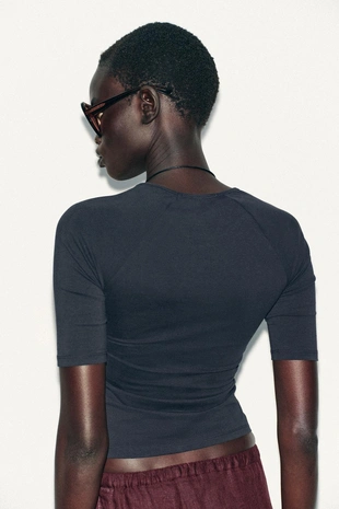 Футболка с коротким рукавом ZARA- Заказать в России