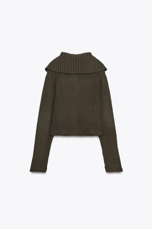 Кардиган в рубчик с пуговицами- Заказать в России