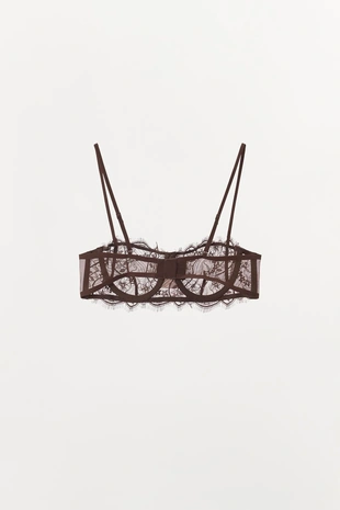 Бралетт на косточках с кружевом и вышивкой- Заказать в России