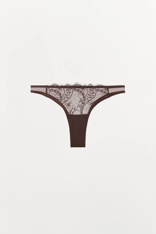Кружевные трусы с цветочной вышивкой- Заказать в России