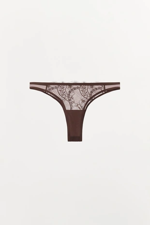 Кружевные трусы с цветочной вышивкой- Заказать в России
