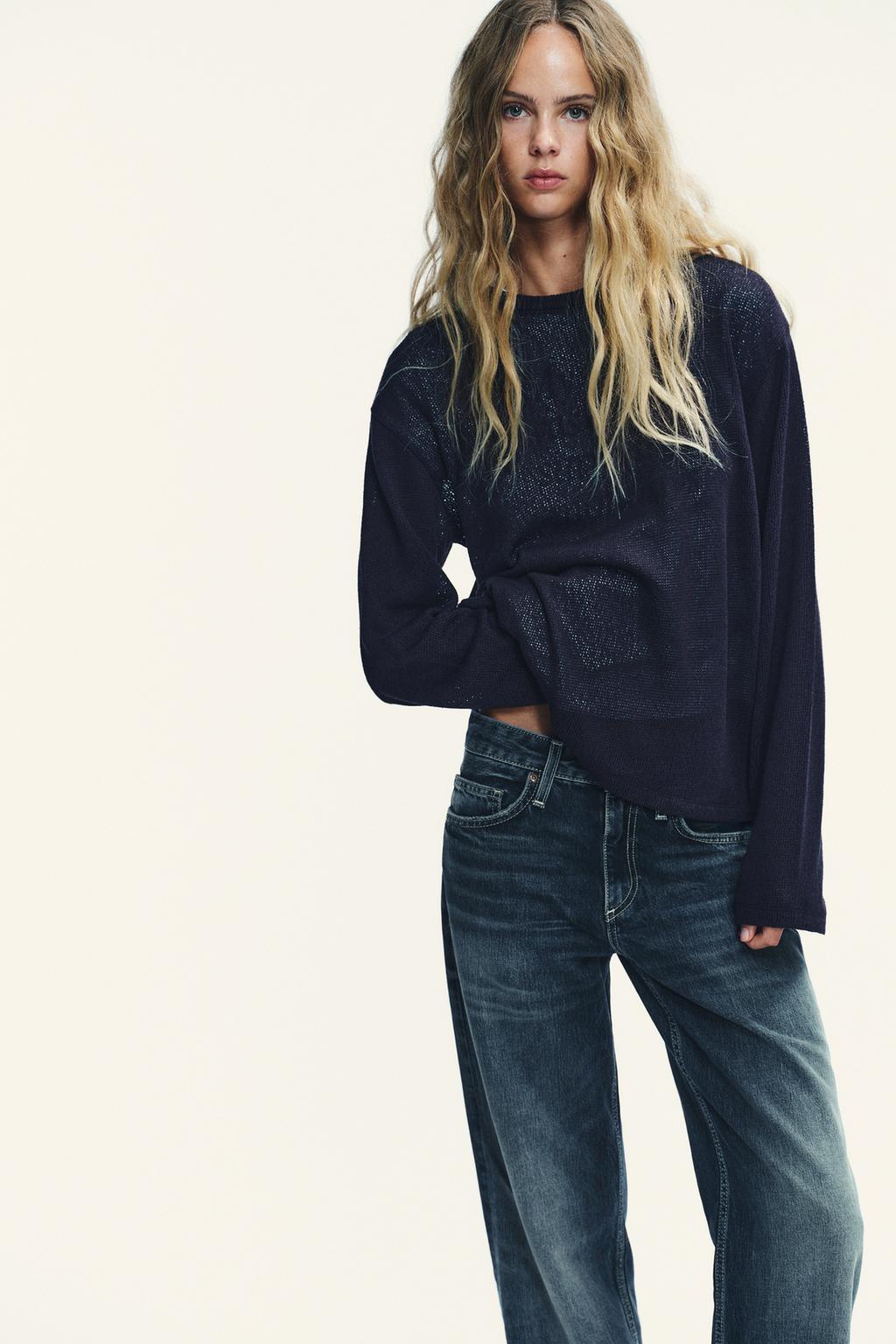 TRF LOW-RISE WIDE-LEG JEANS