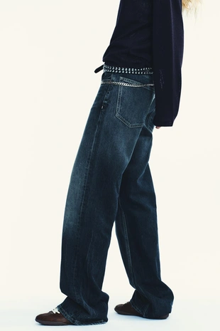 TRF LOW-RISE WIDE-LEG JEANS- Заказать в России