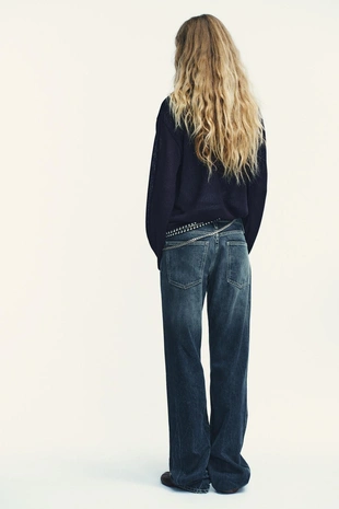 TRF LOW-RISE WIDE-LEG JEANS- Заказать в России