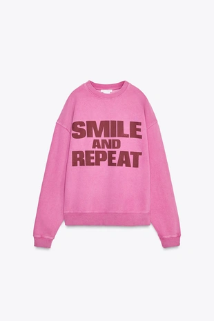 Толстовка с эффектом потертости SMILEY®- Заказать в России