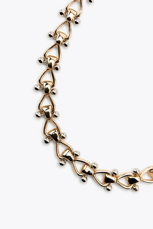 Комбинированное ожерелье из металлических деталей- Заказать в России