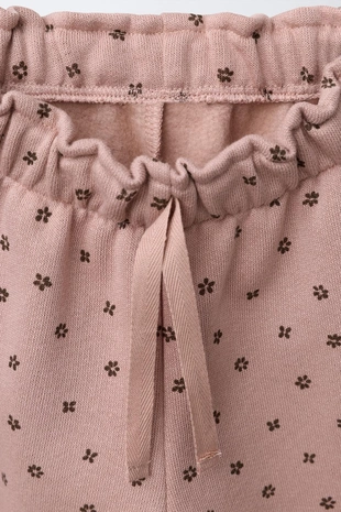 Pastel pink | 4805/503/621 - Zara Брюки из мягкой ткани с принтом и оборочкой