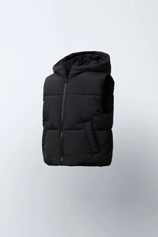 Стеганый жилет с капюшоном- Заказать в России