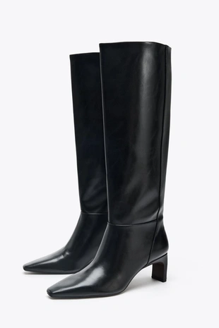 Сапоги на среднем каблуке- Заказать в России