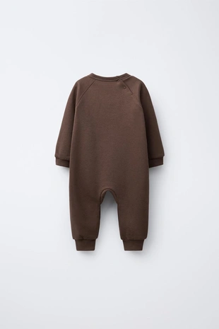 Комбинезон из футера с вышивкой «мишка»- Заказать в России