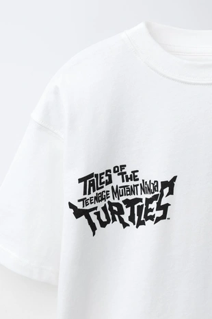 White | 6224/720/250 - Zara Футболка с принтом черепашки-ниндзя © VIACOM