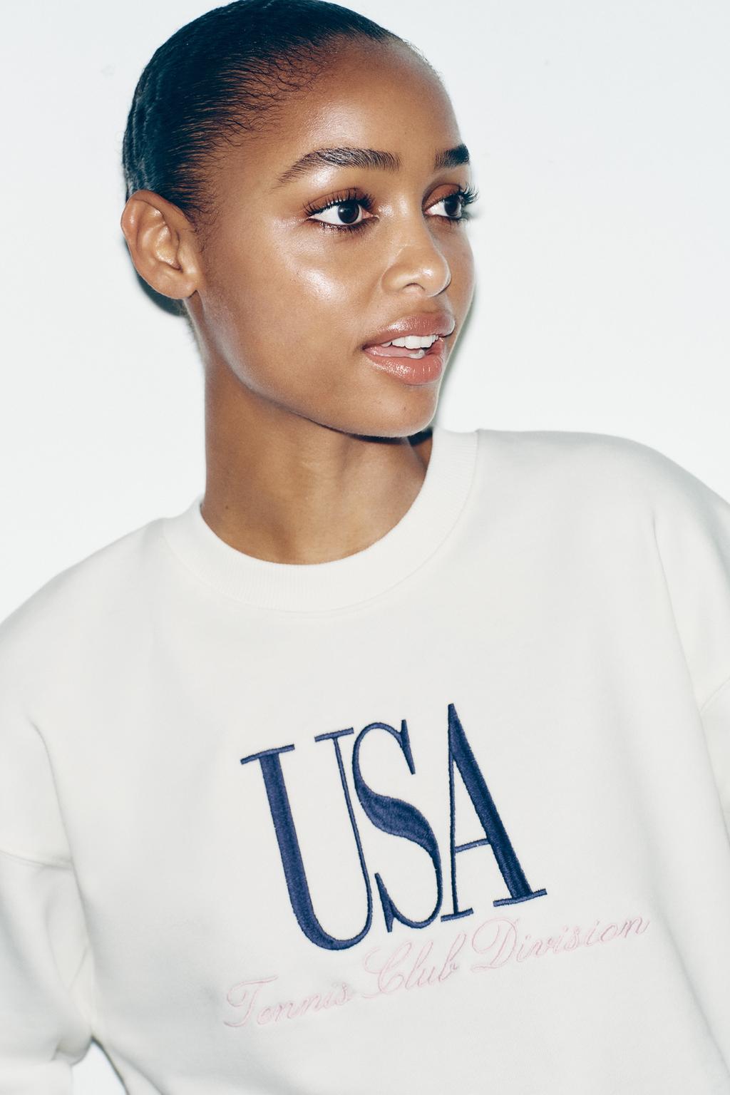 COTTON SLOGAN SWEATSHIRT