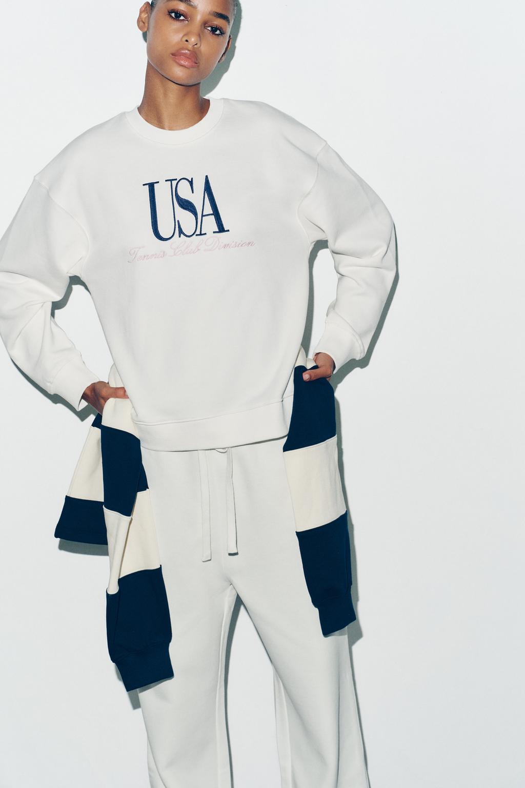 COTTON SLOGAN SWEATSHIRT