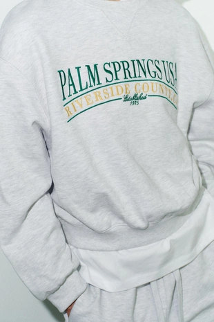 COTTON SLOGAN SWEATSHIRT- Заказать в России