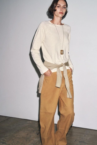 Хлопковая футболка реглан