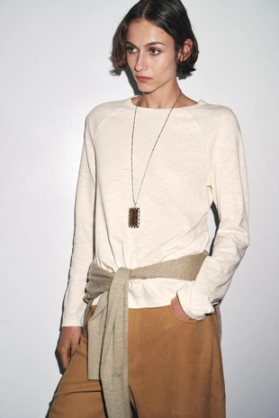 Хлопковая футболка реглан