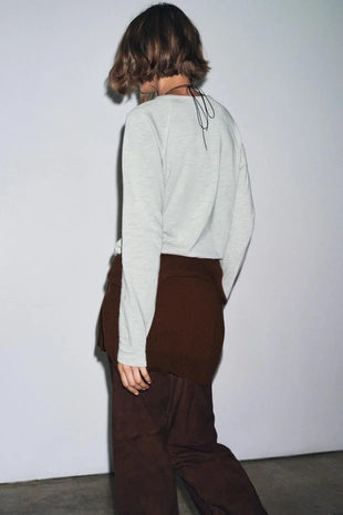 Хлопковая футболка реглан