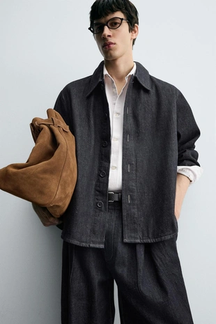 Джинсовая куртка-рубашка RELAXED FIT- Заказать в России