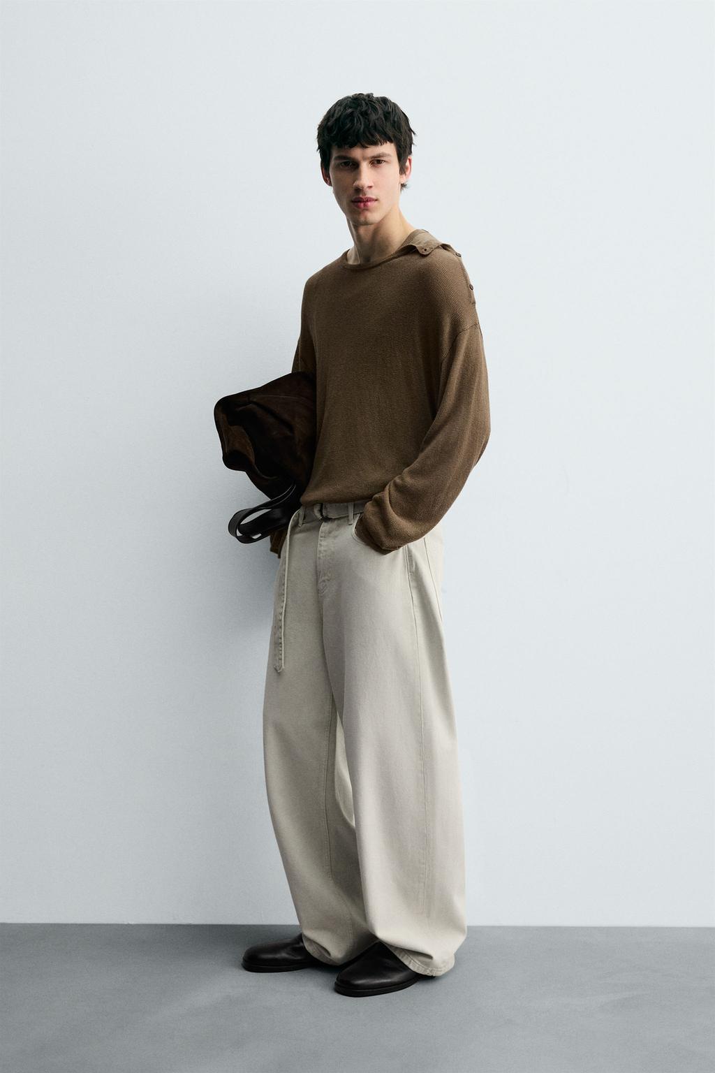 ДЖИНСЫ RELAXED FIT С ПОЯСОМ