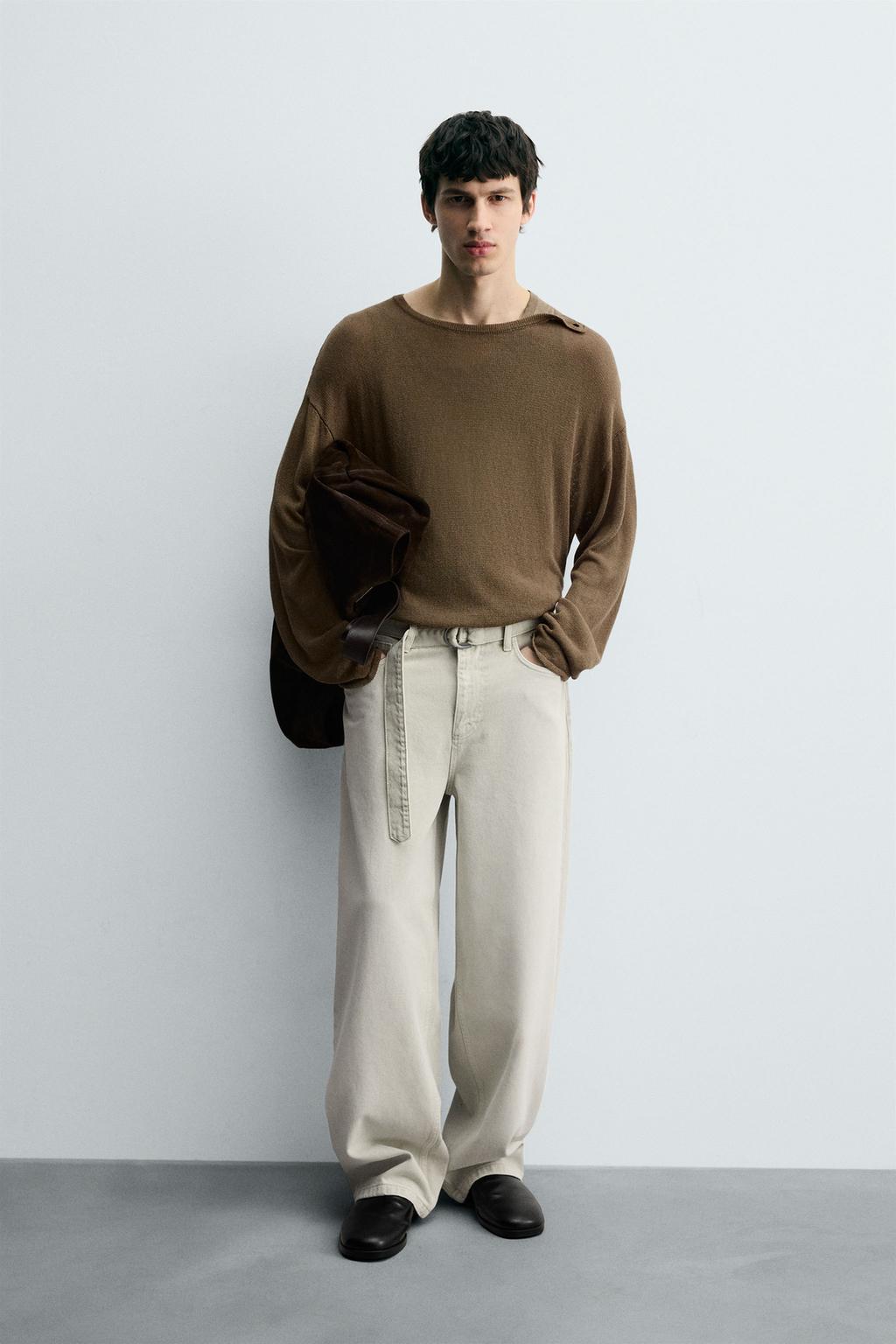 ДЖИНСЫ RELAXED FIT С ПОЯСОМ