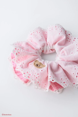 Резинка для волос BUTTERBEAR © с двойным тканевым декором и вышивкой - Заказать в России