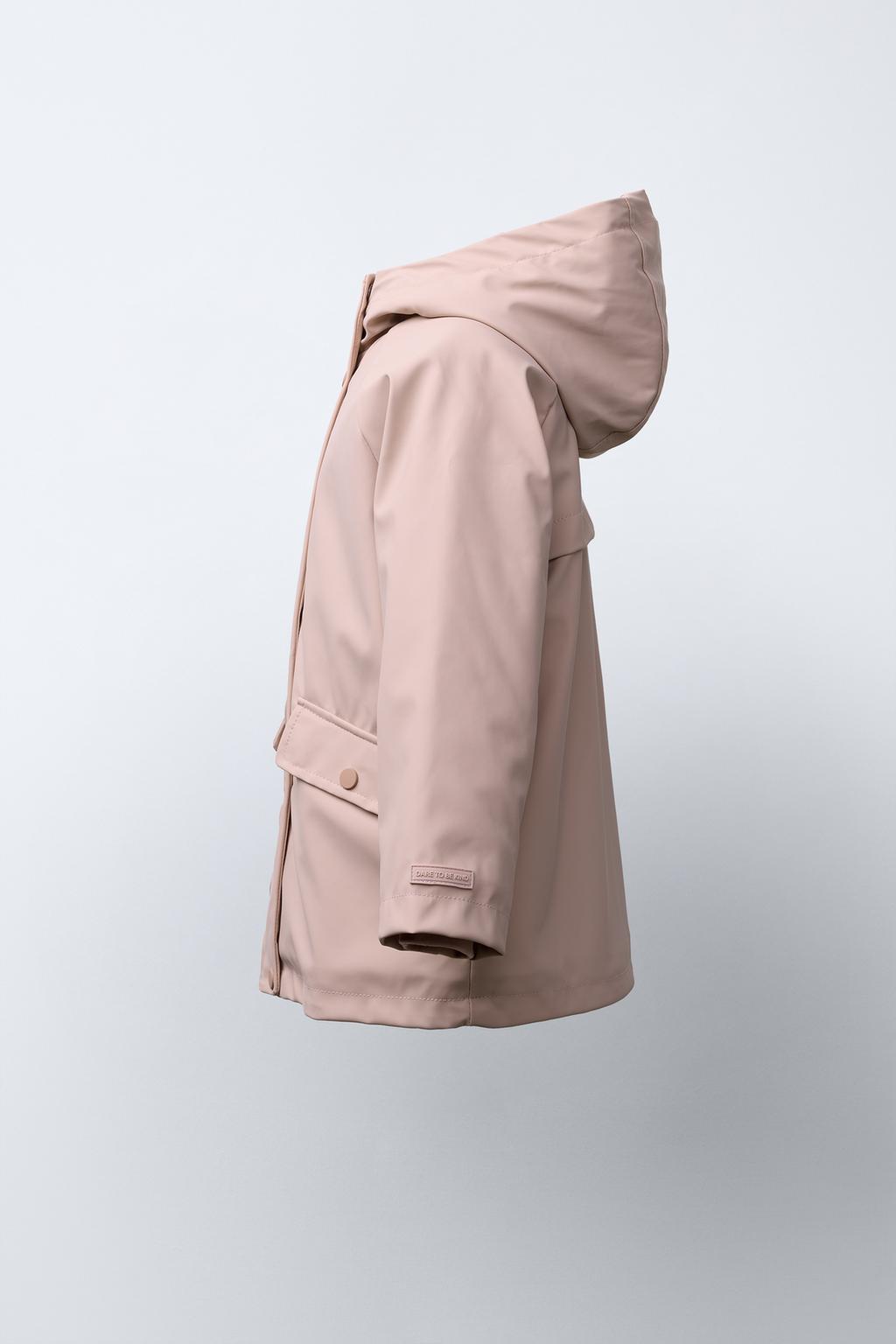 ПРОРЕЗИНЕННАЯ КУРТКА С ЭФФЕКТОМ МЕХА WATER REPELLENT