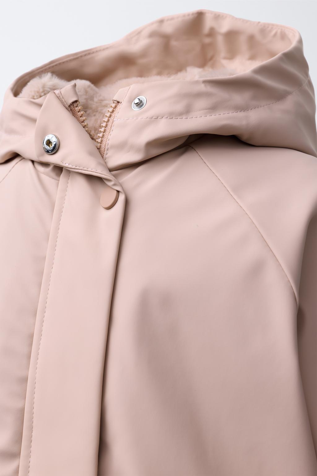 ПРОРЕЗИНЕННАЯ КУРТКА С ЭФФЕКТОМ МЕХА WATER REPELLENT