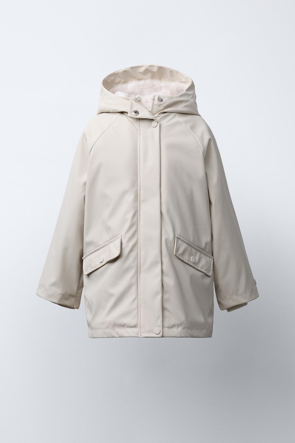 ПРОРЕЗИНЕННАЯ КУРТКА WATER REPELLENT С ЭФФЕКТОМ МЕХА