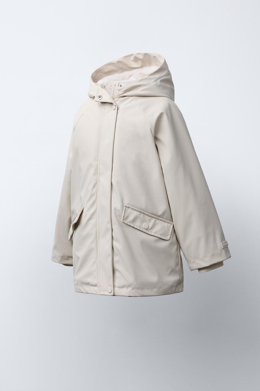 ПРОРЕЗИНЕННАЯ КУРТКА WATER REPELLENT С ЭФФЕКТОМ МЕХА