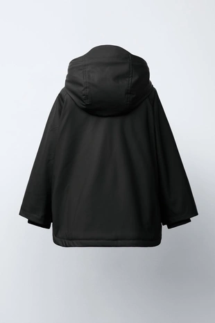 WATER-REPELLENT COATED JACKET WITH FAUX FUR ANIMAL PRINT- Заказать в России