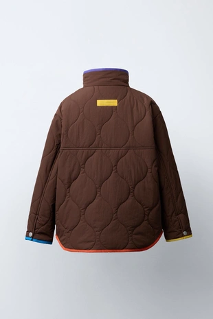 Куртка с контрастными деталями- Заказать в России