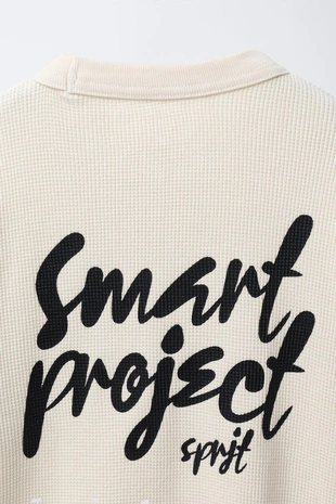 Вафельная толстовка с надписью и налокотниками- Заказать в России