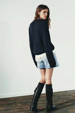 Джинсовая юбка-брюки TRF