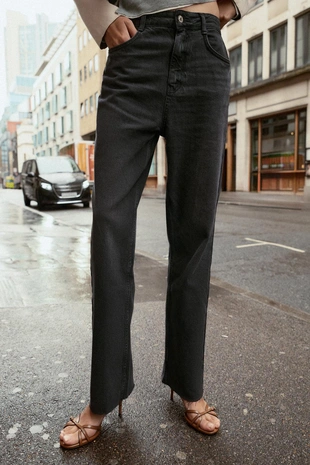 Купить Zara Джинсы Z.02 STRAIGHT ANKLE с высокой посадкой