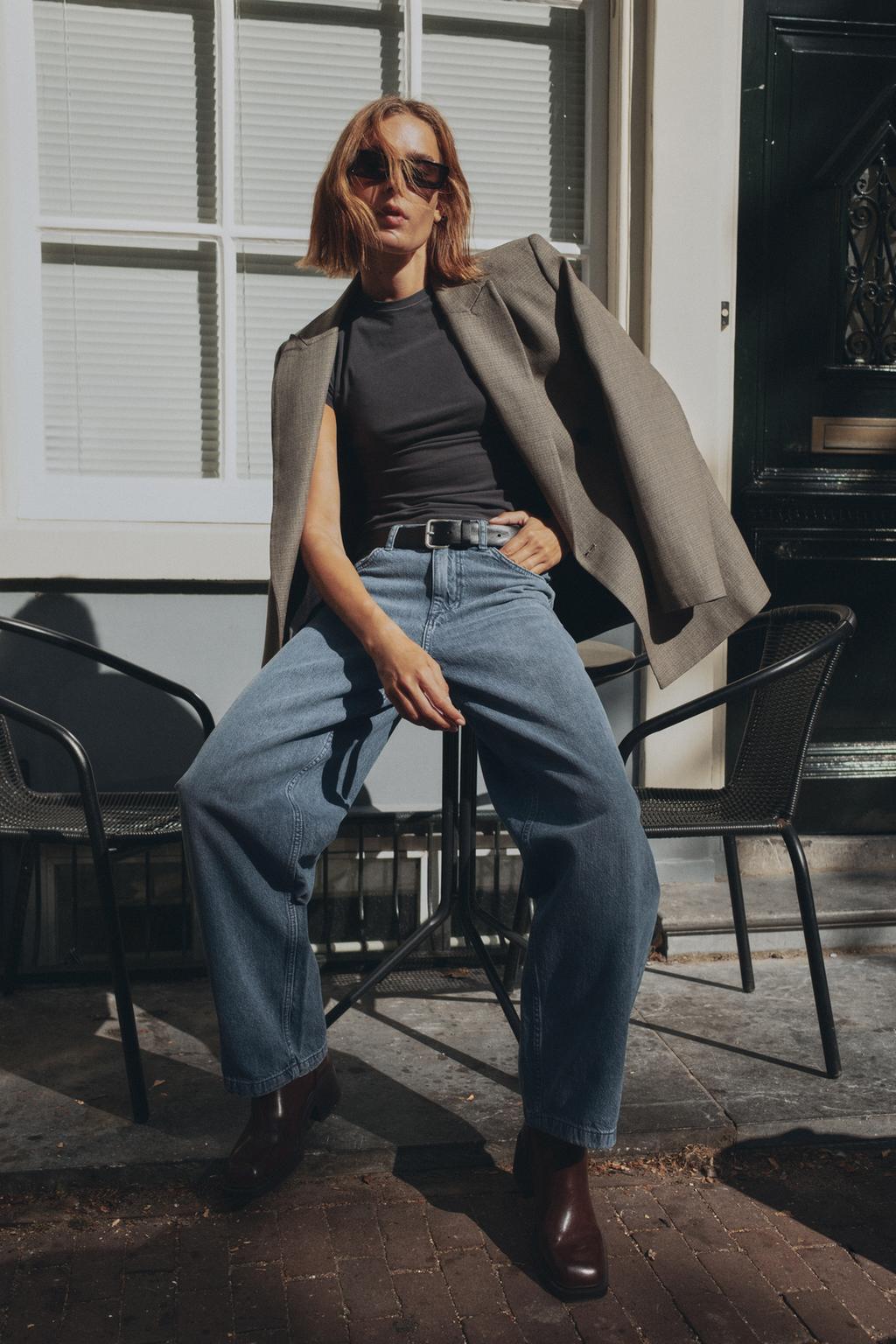 MID-WAIST BAGGY JEANS