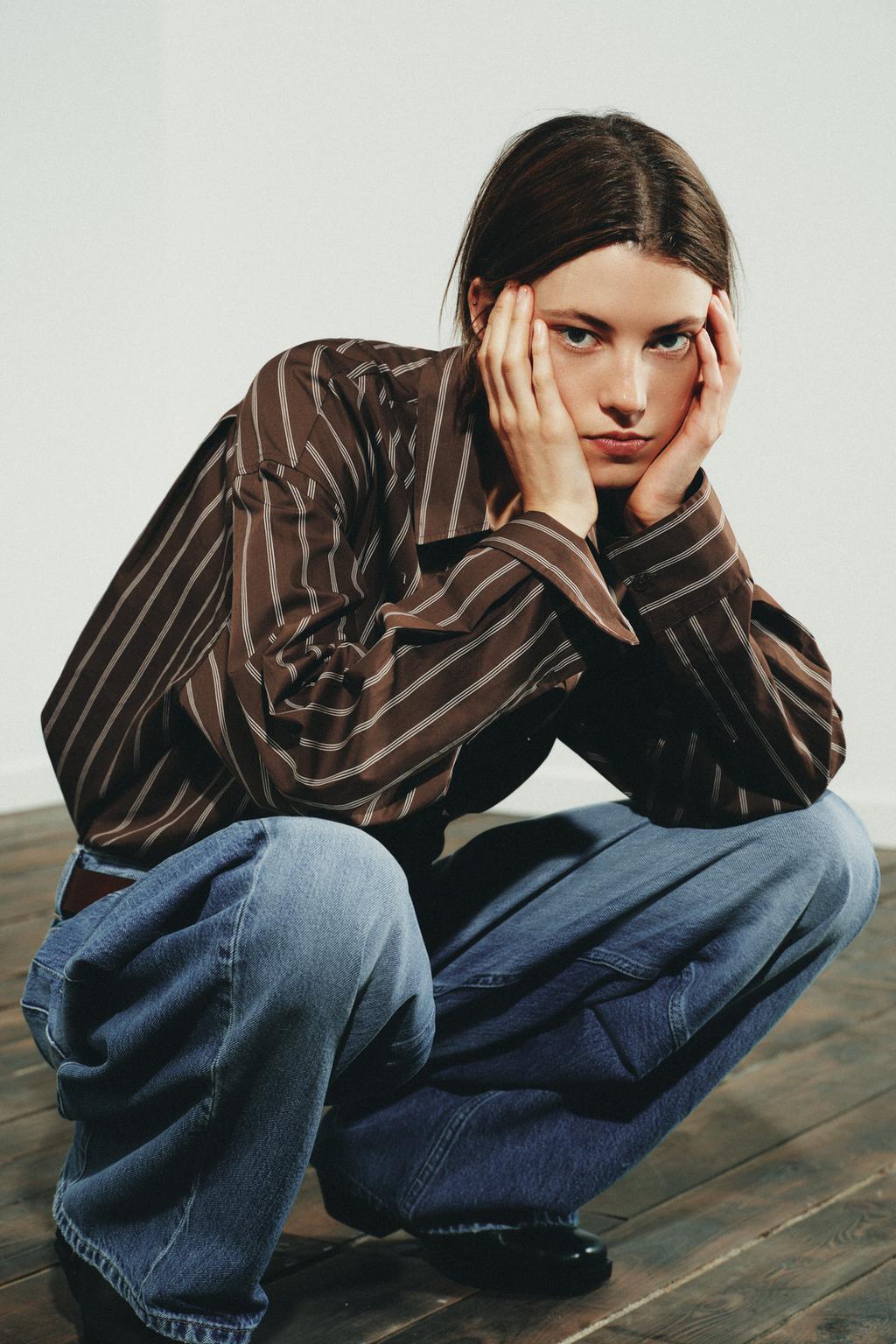 ДЖИНСЫ OVERSIZE TRF СО СРЕДНЕЙ ПОСАДКОЙ