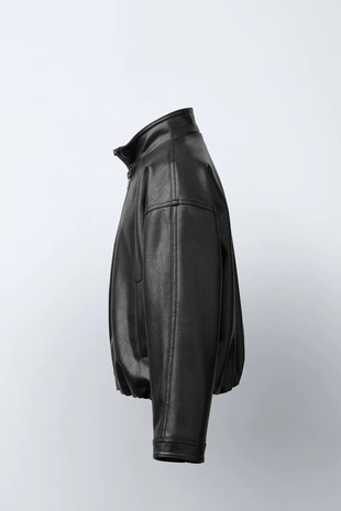 Black | 0562/703/800 - Zara Куртка из искусственной кожи