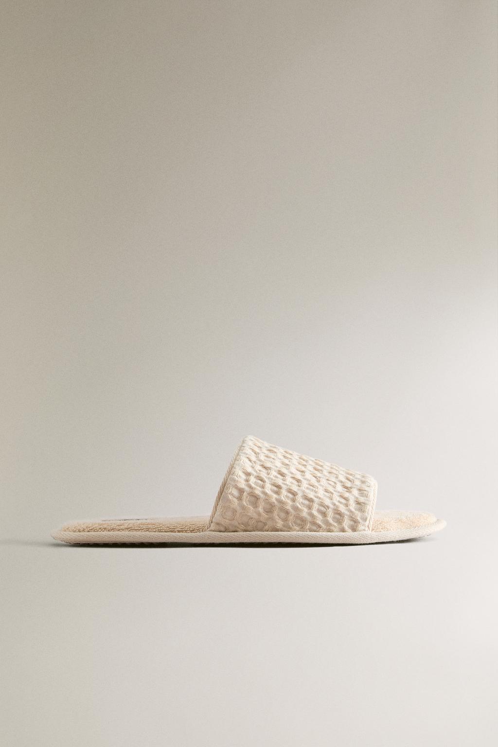 Тапочки с ворсом waffle-knit terry