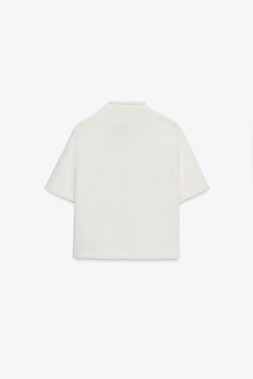 SHORT SLEEVE KNIT CARDIGAN