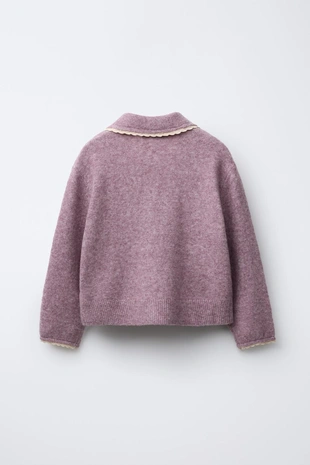 Купить Zara Кардиган с кружевной отделкой