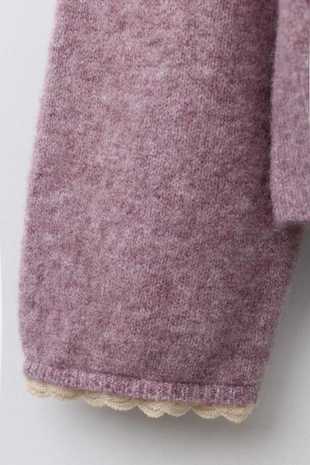 Кардиган с кружевной отделкой- Заказать в России