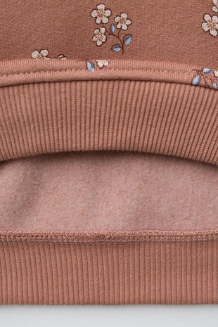 Толстовка с цветочным принтом и вышитым воротником- Заказать в России