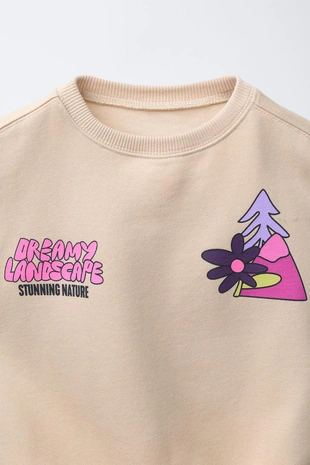 Толстовка с принтом «горы»- Заказать в России